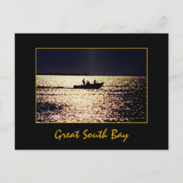 Postkort för "ensamstående båtar på Twilight" Vykort