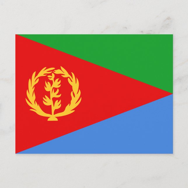 Postkort för Eritrea Flagga Vykort (Framsida)