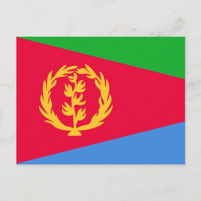 Postkort för Eritrea Flagga Vykort (Framsida)