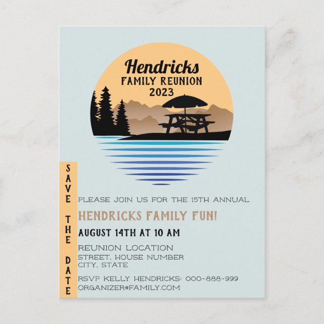 Postkort för familjeåterförening vykort (Framsida)