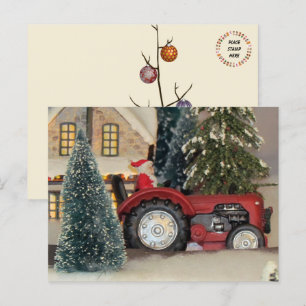 Postkort för Farm Stil Jultomten Vykort