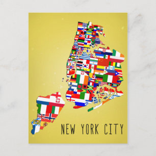 Postkort för Flaggor i New York City Vykort