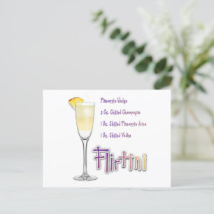 Postkort för Flirtini Pineapple Mimosa Cocktail Re Vykort