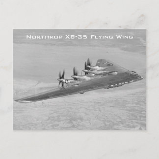 Postkort för flygning i Northrop XB-35 Vinge Vykort
