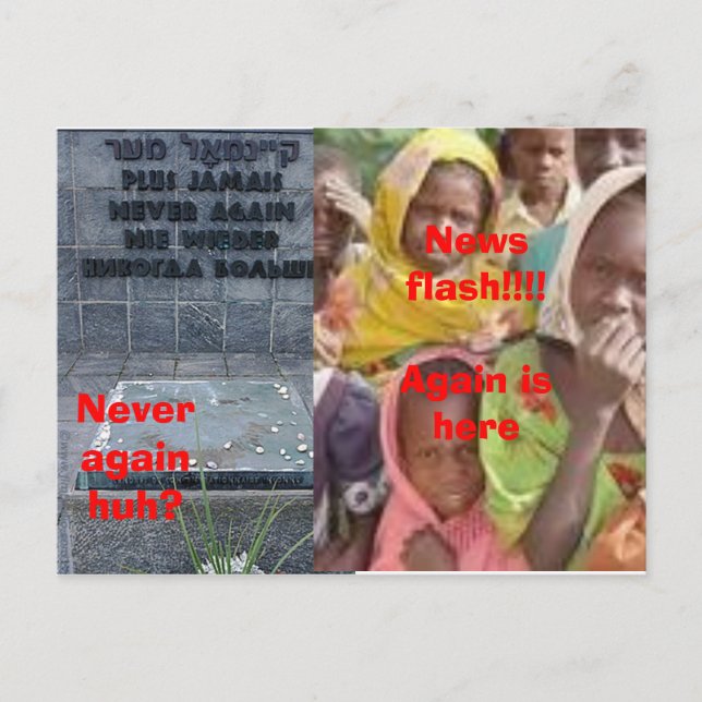 Postkort för folkmord vykort (Framsida)
