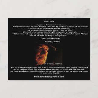 Postkort för författarprofil vykort