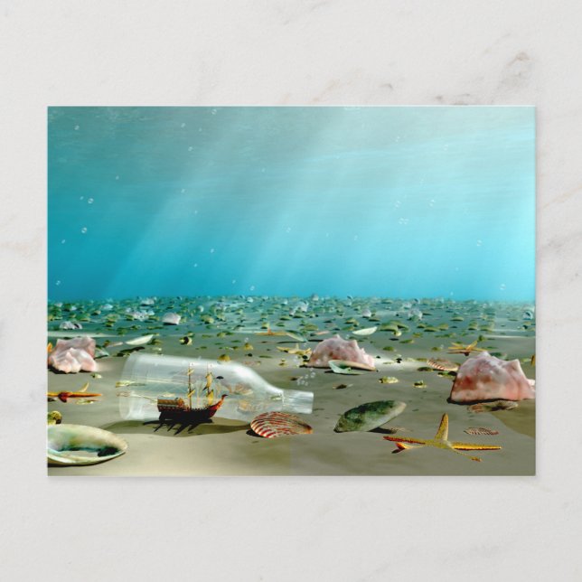 Postkort för frakt i Flaska Vykort (Framsida)