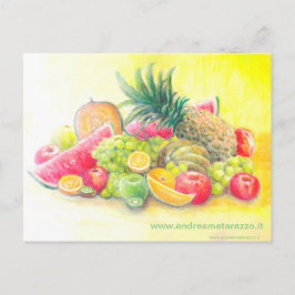 Postkort för frukt i lycklig vykort