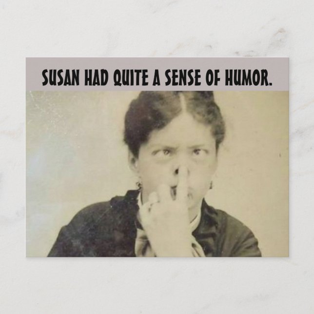 Postkort för FUNNY RETRO HOUSEWIFE 'FUNNY ANSIKTE' Vykort (Framsida)