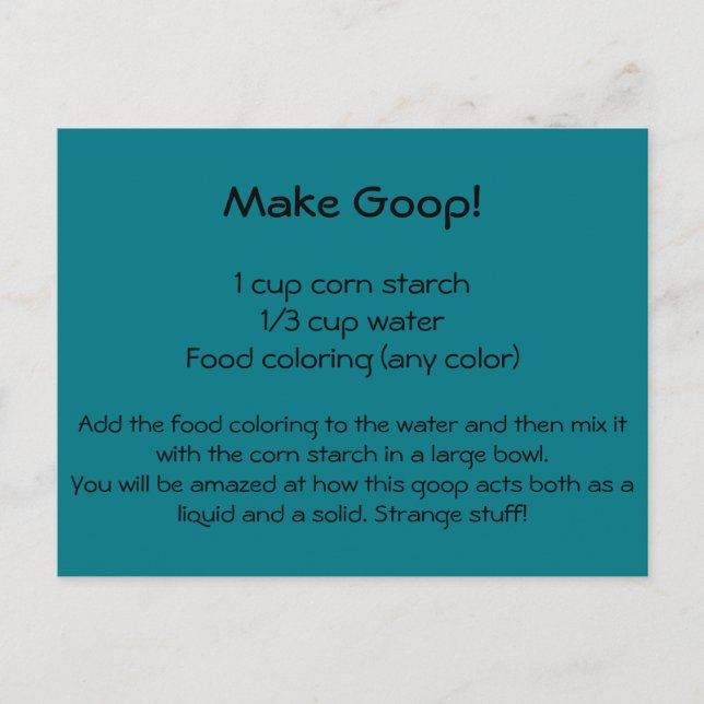 Postkort för Goop Recipe Vykort (Framsida)
