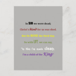 Postkort för gospel-meddelande vykort