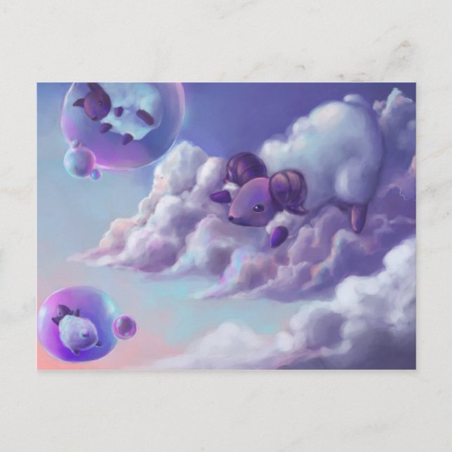 Postkort för grå får vykort (Framsida)