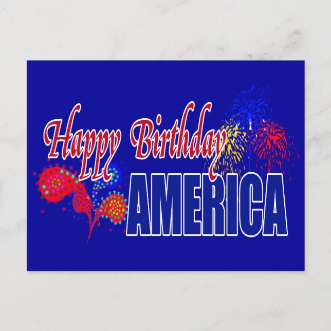 Postkort för Grattis på födelsedagen Amerika Vykort (Framsida)