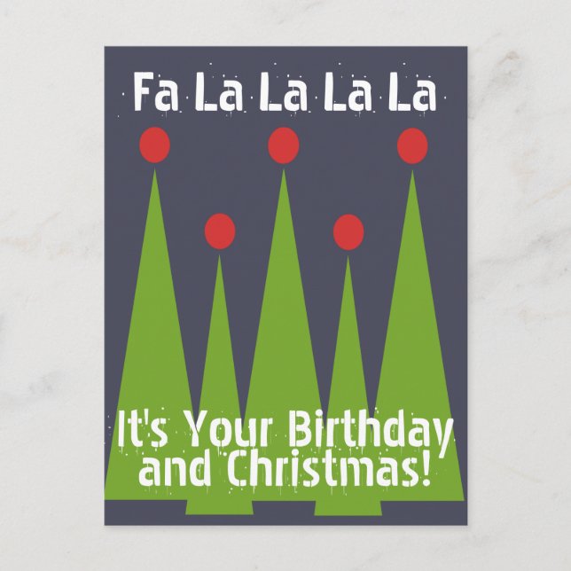 Postkort för grattis på födelsedagen och jul vykort (Framsida)