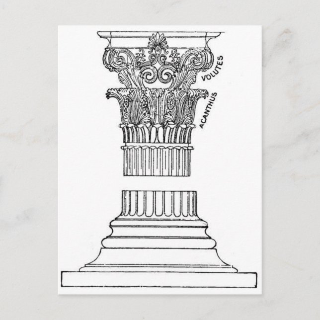 Postkort för grekiska kolumner vykort (Framsida)