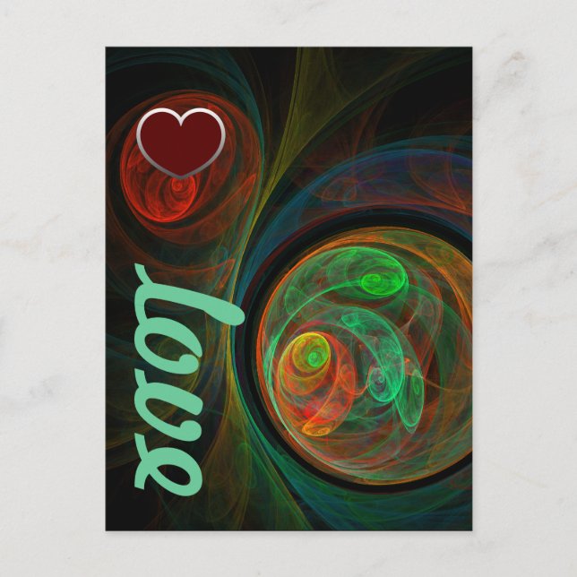 Postkort för Grönt Kärlek Vykort (Framsida)