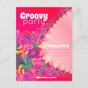 Postkort för Groovy Girls Party-inbjudan Inbjudan Vykort