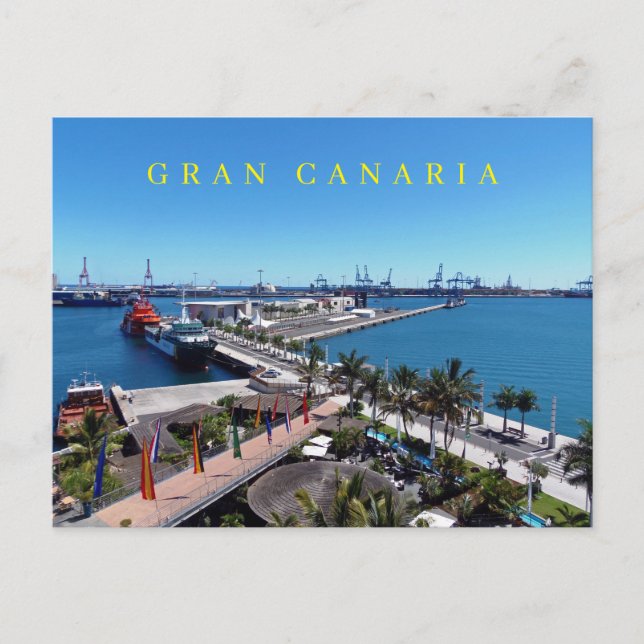 Postkort för hamnen i Gran Canaria Vykort (Framsida)