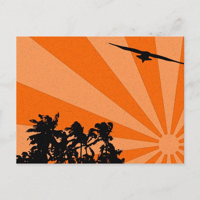 Postkort för handflatan och fiskmås vykort (Framsida)