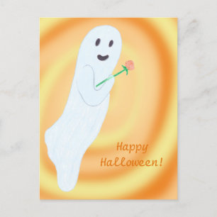 Postkort för happy halloween vänliga Ghost Vykort