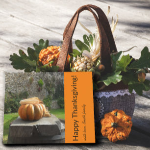 Postkort för happy thanksgiving-pumkin meddelande vykort