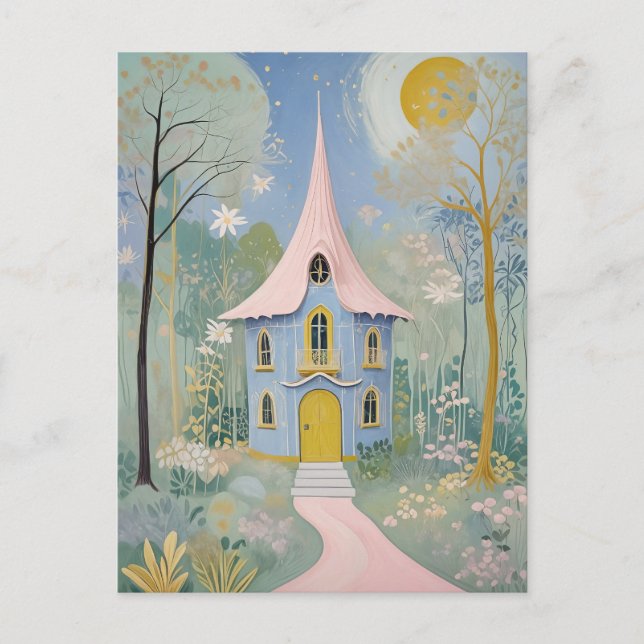 Postkort för Helgdag av flyttat stugverk Helg Vykort (Framsida)