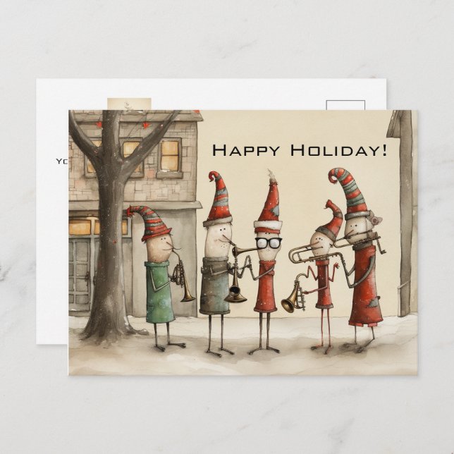 Postkort för Helgdag gatumusiker Helg Vykort (Fram/baksida)