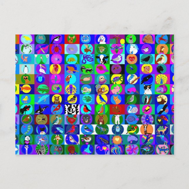 Postkort för helig Animal Sång Vykort (Framsida)