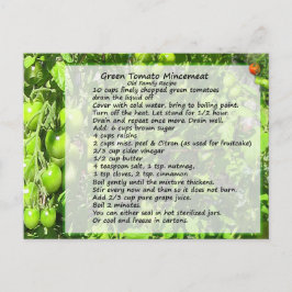 Postkort för hemmakontoret Mincemeat Recipe Vykort