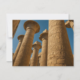 Postkort för hieroglyfiska templkolumner i helig vykort