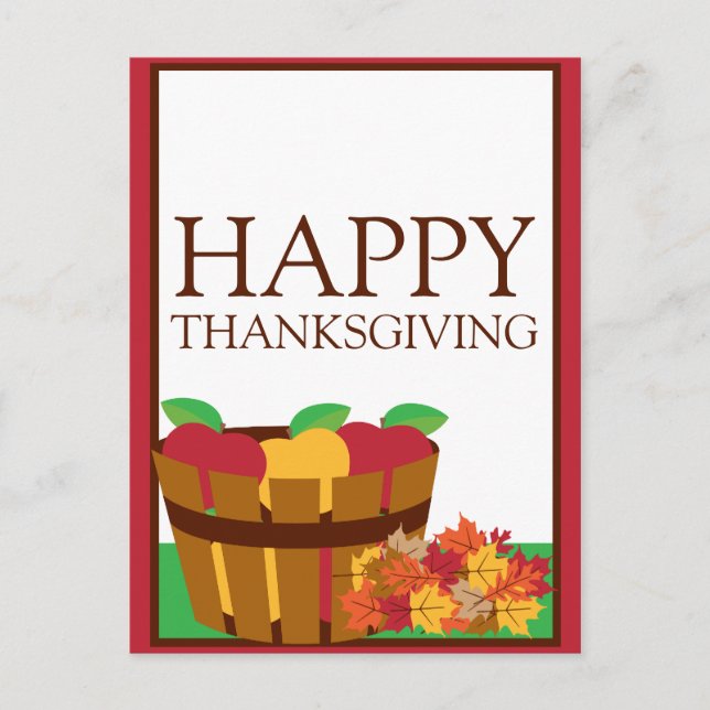 Postkort för höstbokning av Thanksgiving Helg Vykort (Framsida)