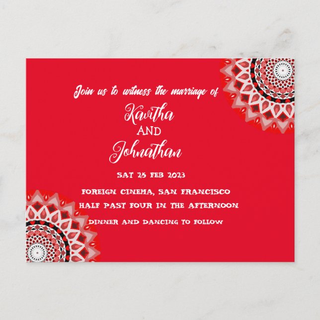 Postkort för inbjudan (Framsida)