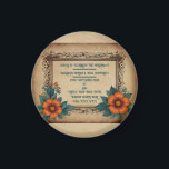 Postkort för inbjudan magnet<br><div class="desc">Fånga den tidlösa elegansen i din speciella dag med den här snyggt utarbetade inbjudan till bröllopsinbjudan för vintage blommigt. Den här designen har ett krångligt rullningsarbete och blommor med slimmad orange som ställs in mot en varm, åldras bakgrund. Den blandar perfekt ihop klassisk sofistikering med en liten elegant charm. Den...</div>