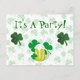 Postkort för inbjudan till st patrick's day vykort