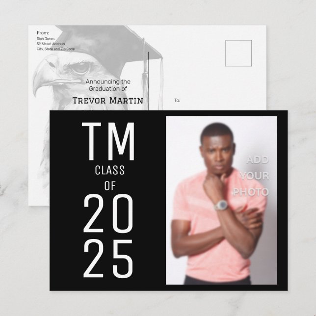 Postkort för inbjudan till Studenten i speciella A Vykort (Fram/baksida)