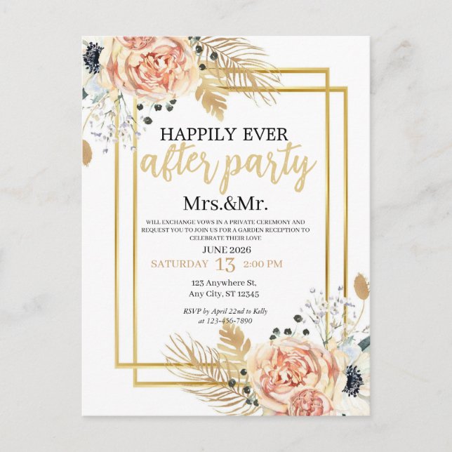 Postkort för inbjudan vykort (Framsida)