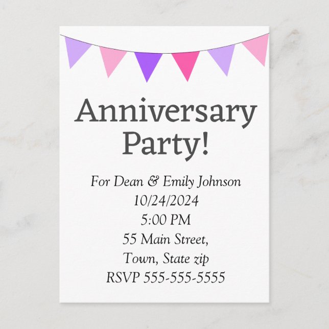 Postkort för inbjudan vykort (Framsida)