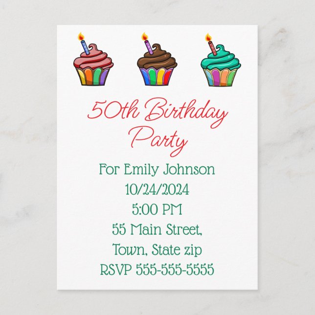 Postkort för inbjudan vykort (Framsida)