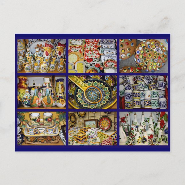 Postkort för italienska potterier vykort (Framsida)