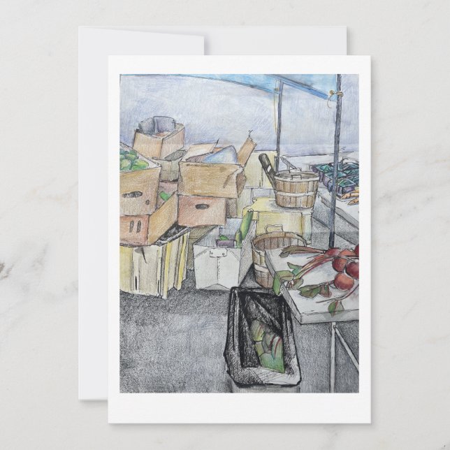 Postkort för jordbrukarnas marknad julkort (Framsida)