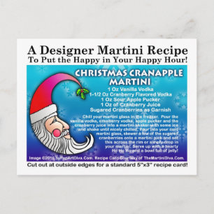 Postkort för julranapple Martini Recipe Vykort