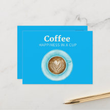 Postkort för kaffe Lycklig
