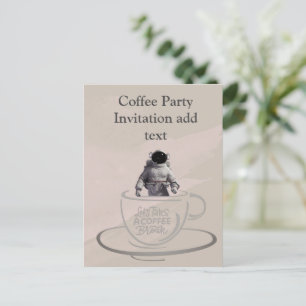 Postkort för kaffepartibjudan helg vykort