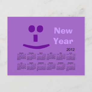 Postkort för kalendern 2012 i Gott nytt år Helg Vykort