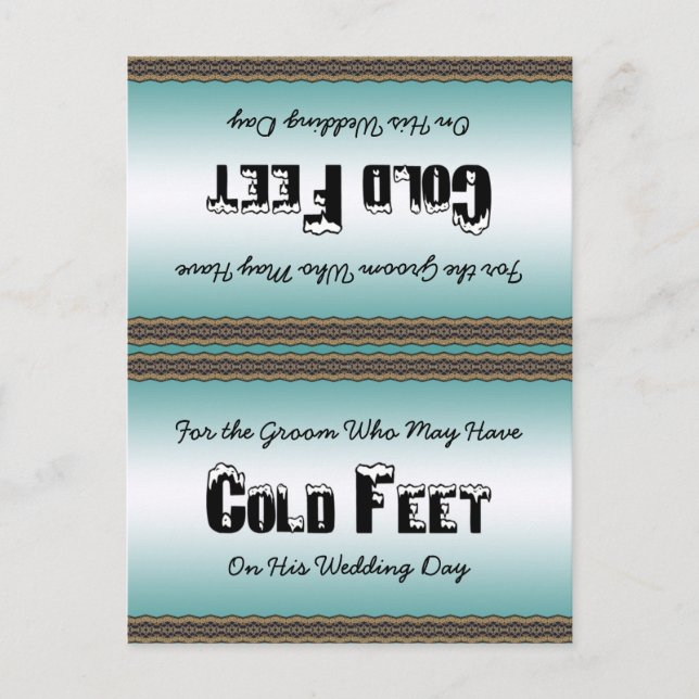 Postkort för Kall med groomsockel Vykort (Framsida)