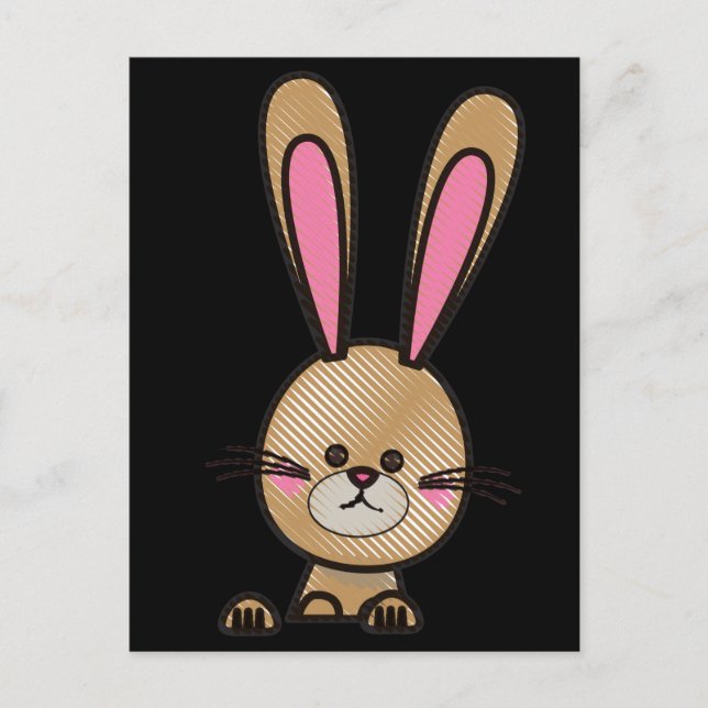 Postkort för kanin i påsk. vykort (Framsida)