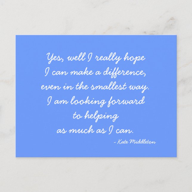 Postkort för Kate Middleton Vykort (Framsida)