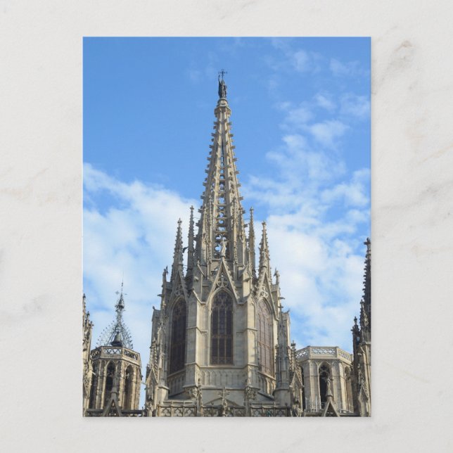 Postkort för katedral i Barcelona Vykort (Framsida)