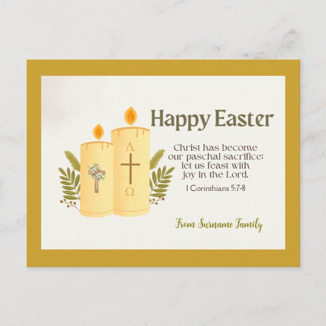 Postkort för katolska Påsk-säsong i personlig Helg Vykort (Framsida)