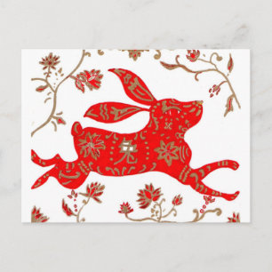 Postkort för kinesisk kaninastrologi vykort